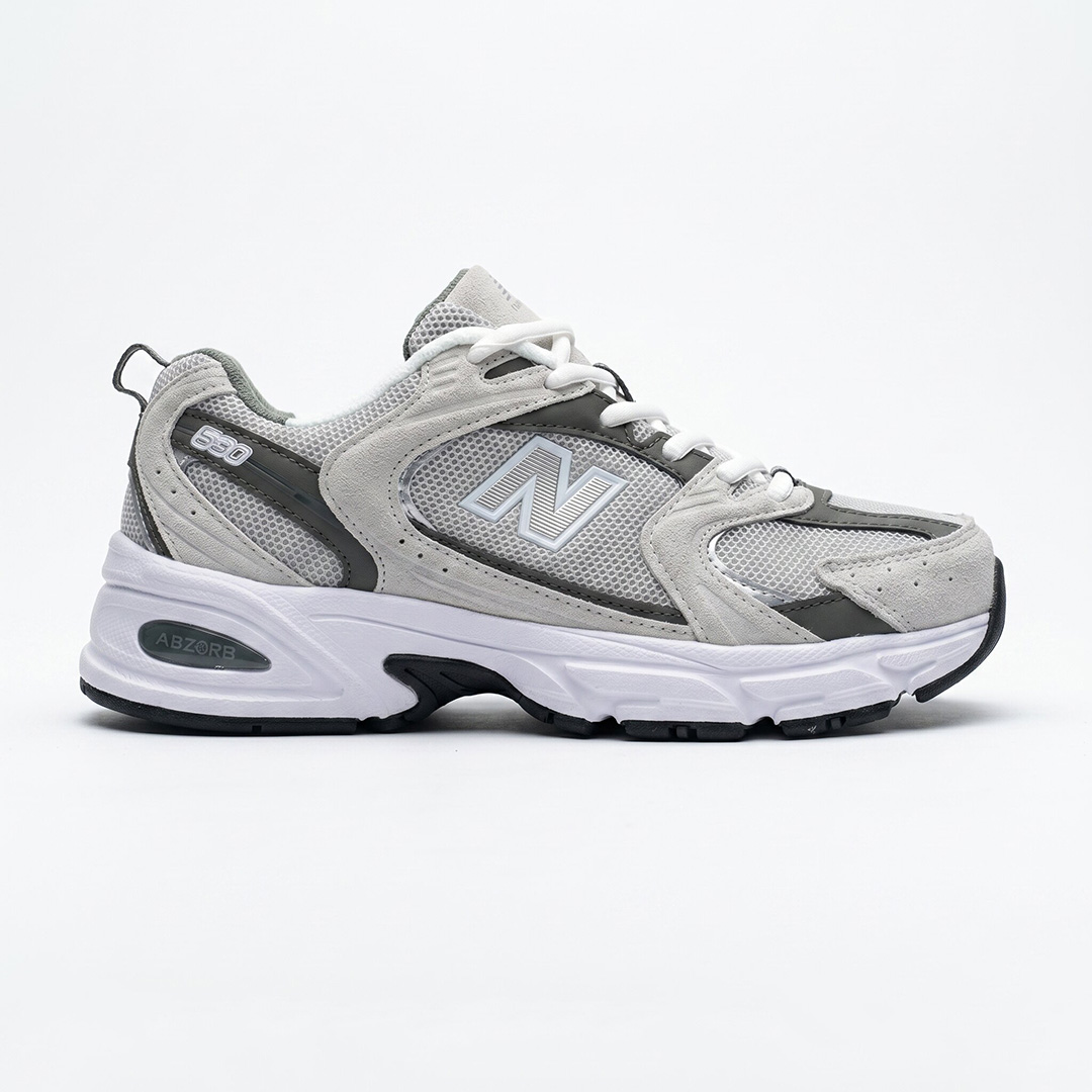 کفش نیوبالانس 530 طوسی خاکستری سفید New Balance MR530CK