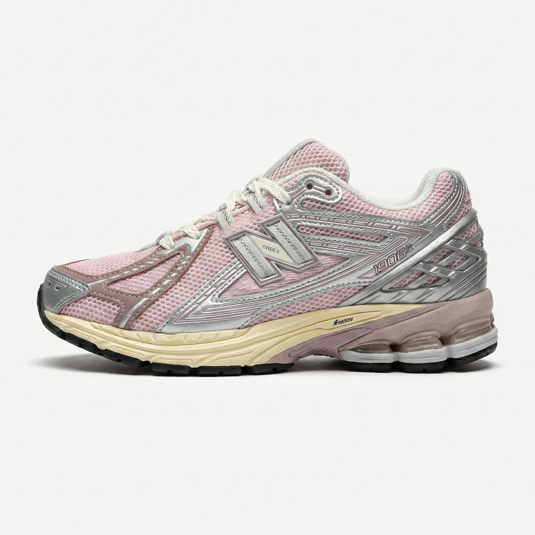 کفش نیوبالانس 1906 صورتی نقره‌ای کرم New Balance U1906RNF