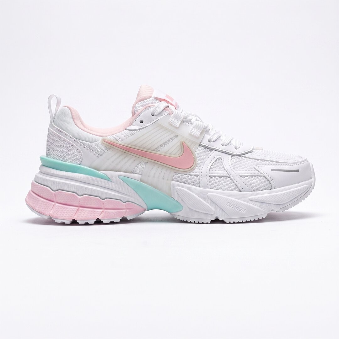 نایک وی تو کی ران سفید صورتی فیروزه ای Nike V2K Run