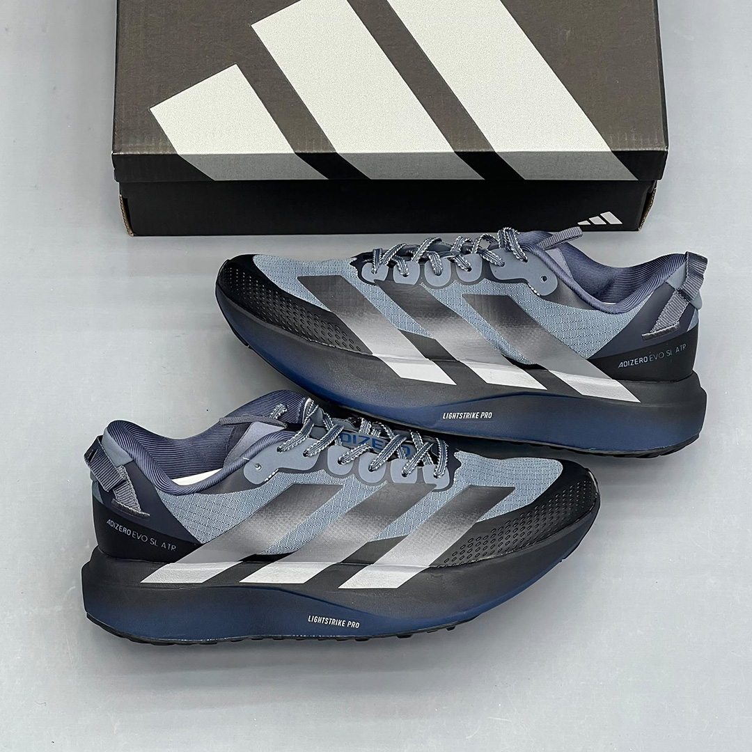 آدیداس آدیزیرو ایوو اسال ایتیآر مشکی خاکستری آبی adidas Adizero Evo SL ATR