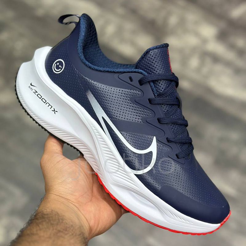 کفش نایک زوم ایکس اسمایلی چرم سرمه‌ای سفید Nike Zoom X Smiley