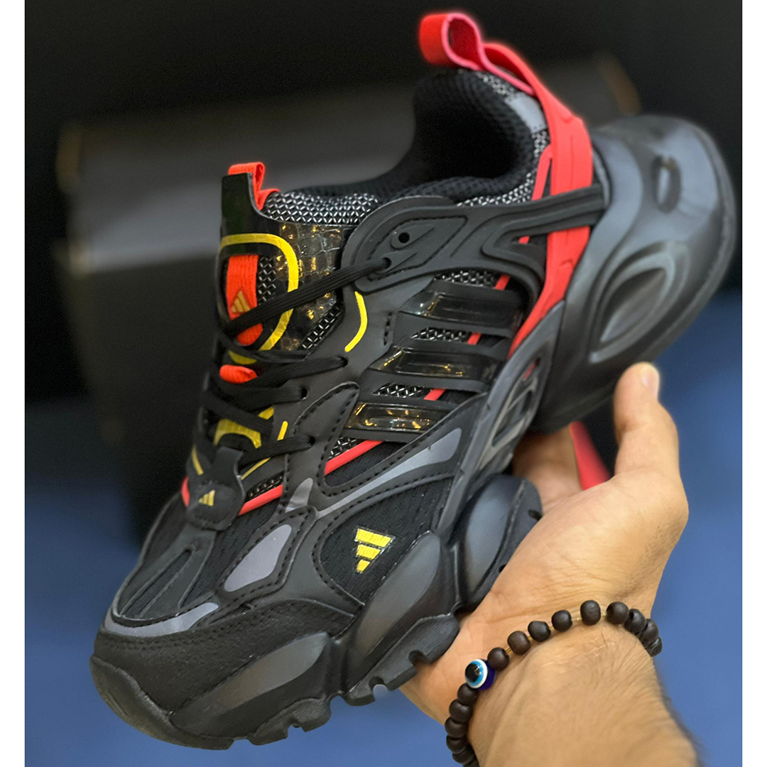 آدیداس رانر اکس ال جی دیلاکس مشکی قرمز طلایی adidas XLG Runner Deluxe Black Gold Metallic Red