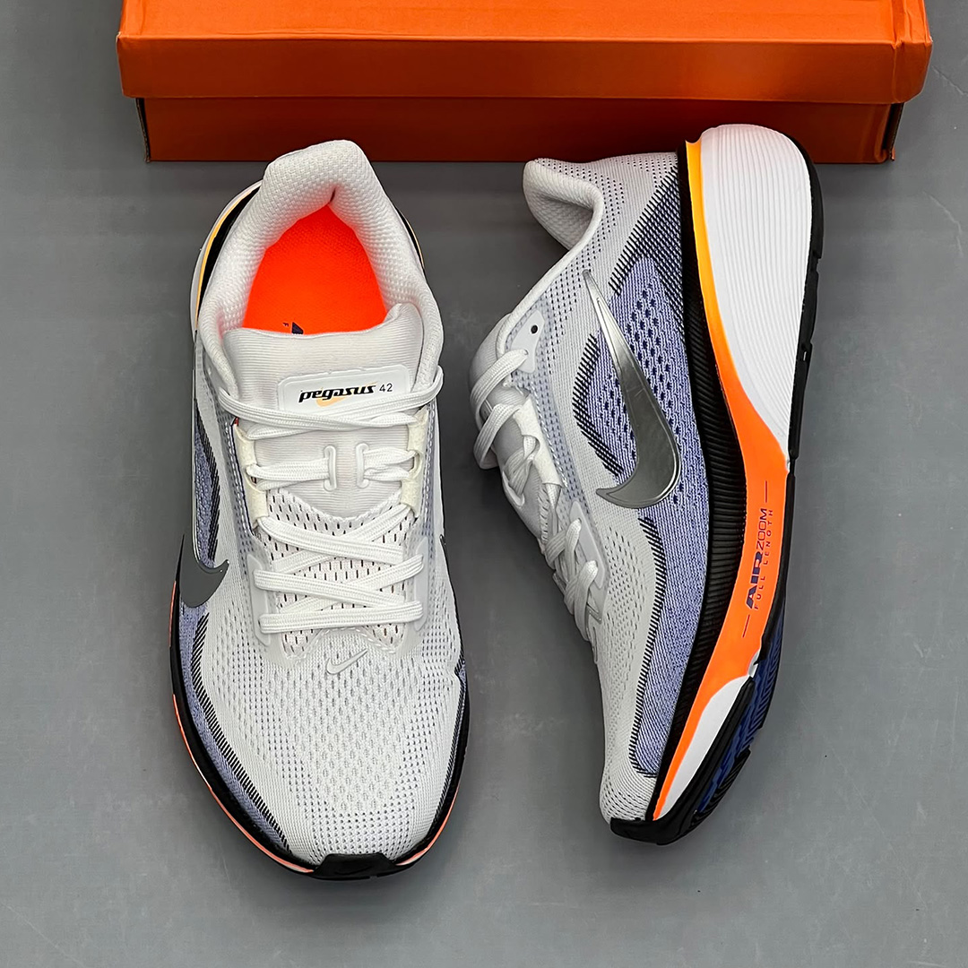 نایک ایر زوم پگاسوس خاکستری نارنجی Nike Air Zoom Pegasus 42
