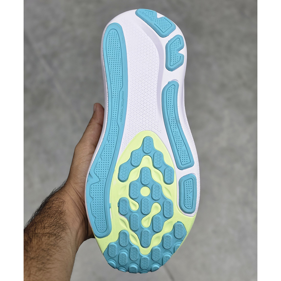 اسیکس ژل کایانو سفید لیمویی صورتی آبی ASICS GEL-KAYANO 33
