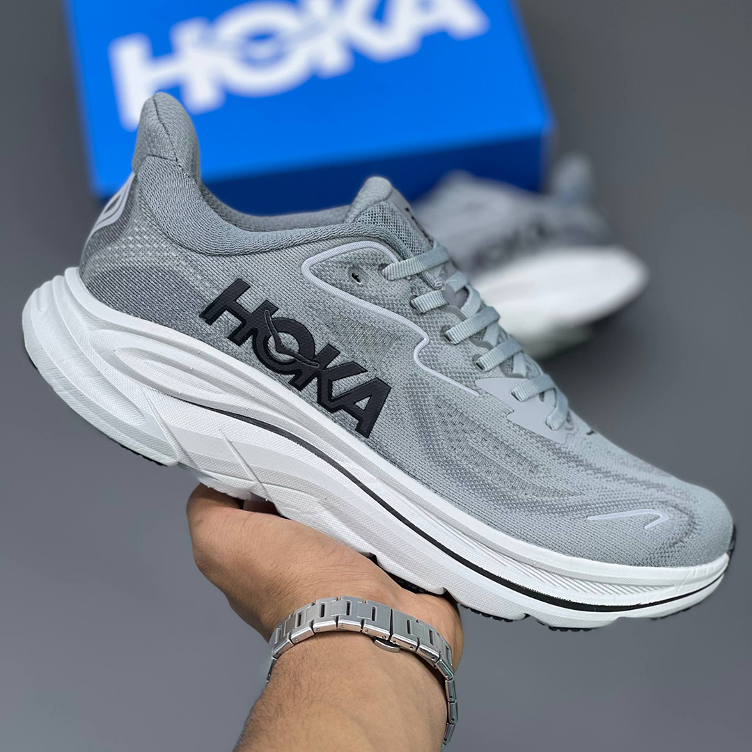 کفش هوکا کلیفتون 10 طوسی روشن Hoka Clifton 10