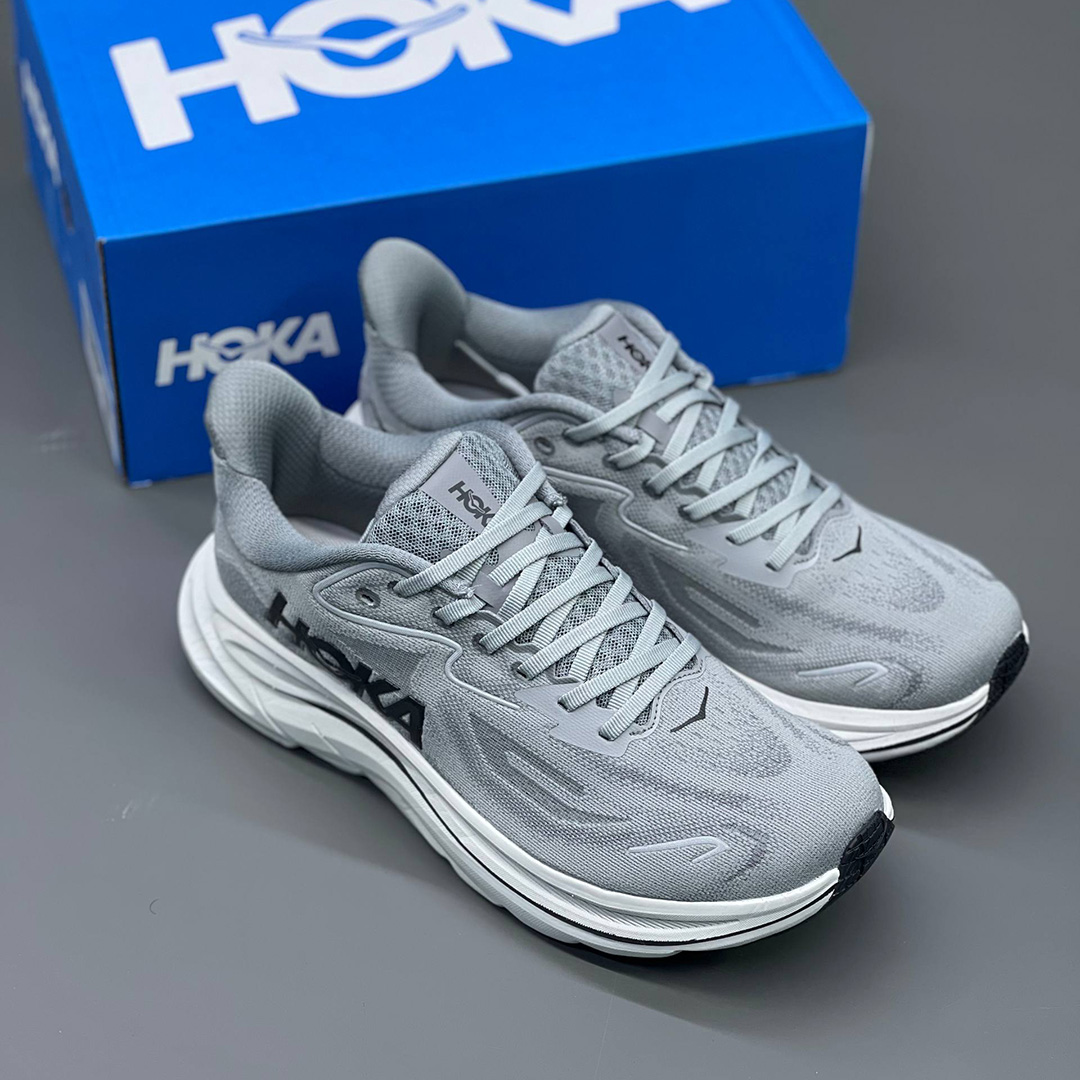 کفش هوکا کلیفتون 10 طوسی روشن Hoka Clifton 10
